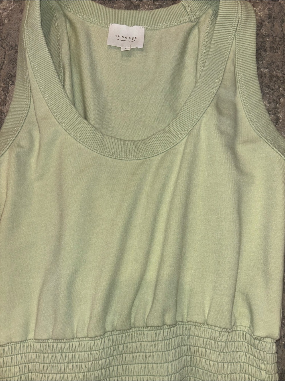 Sundays Mint Green Smocked-Waist Tank Dress - Picture 2 of 6